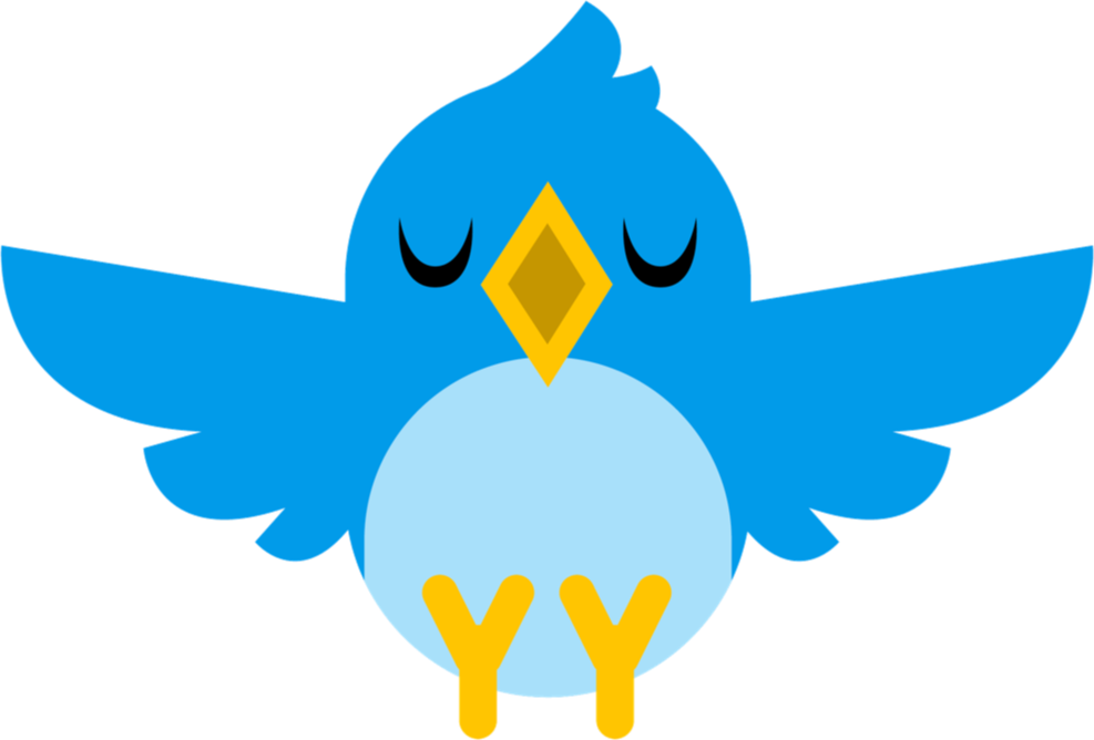 Flying Twitter bird